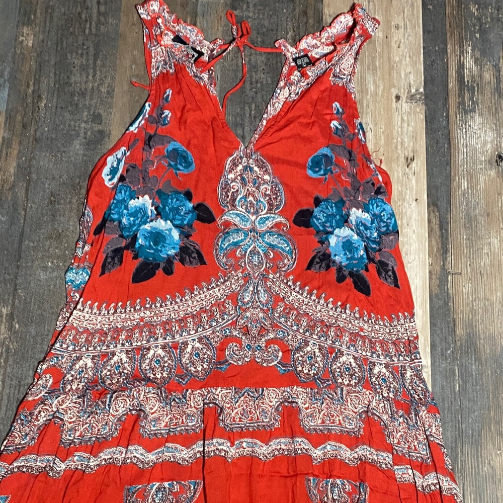 Angie Red and Blue Floral Dress